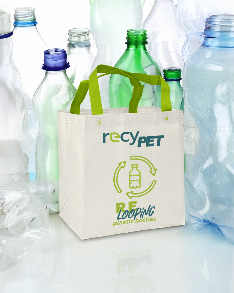 Línea Recy de Ecoplanet bolsas fabricadas con tela PET o RPET